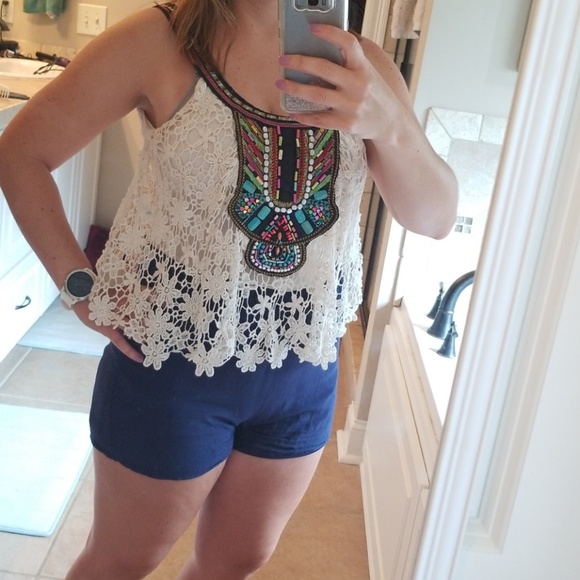 ALTAR'D STATE: Lace Tropical Romper - Picture 3 of 4